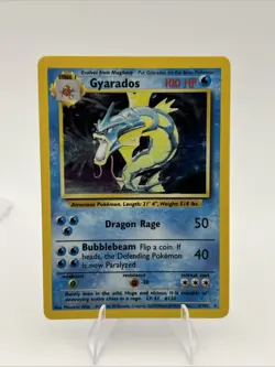 1999 Pokemon GYARADOS #6/102 Base Set Unlimited Galaxy Star Holo Rare English - Image 1