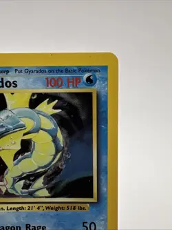 1999 Pokemon GYARADOS #6/102 Base Set Unlimited Galaxy Star Holo Rare English - Image 3