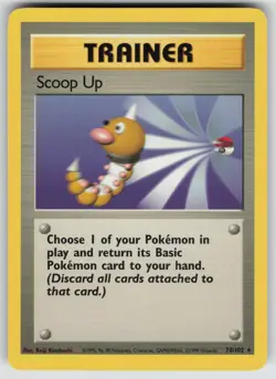 Scoop Up 78/102 Rare Base Set Unlimited Pokemon Moderately Played - Image 1