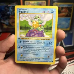 1999 Pokemon TCG: Base Set - Squirtle 63/102 1st Edition Shadowless WOTC LP/NM - Image 3