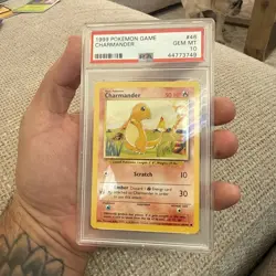 1999 Pokemon Base Set Charmander Unlimited 46/102 #46 [PSA 10] GEM MT - Image 2