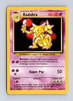 Kadabra 32/102 - UC Base Set Unlimited - MP - Pokemon - Image 1
