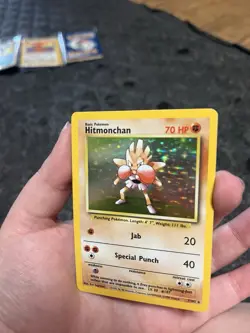 Pokemon TCG Hitmonchan 7/102 Unlimited Holo Rare Base Set LP - Image 4