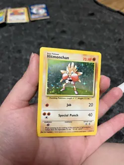 Pokemon TCG Hitmonchan 7/102 Unlimited Holo Rare Base Set LP - Image 5