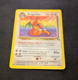 Dragonite 19/62 Non Holo Rare Pokemon Card Fossil Set WOTC 1999 LP/NM - Image 3