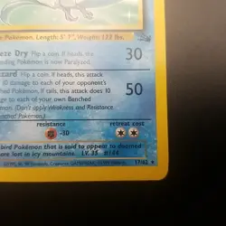 ARTICUNO 17/62 - NON-HOLO Rare - FOSSIL SET - VINTAGE WOTC POKEMON CARD - NM/M - Image 4