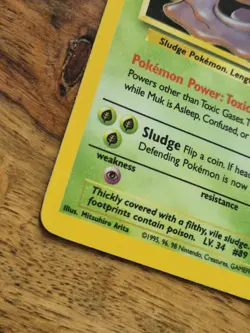Pokemon Muk TCG Fossil Holo Unlimited Rare Card 13/62 Vintage WOTC NM Condition - Image 2