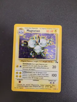 Magneton - 11/62 - Pokemon Fossil Unlimited Holo Rare Card WOTC NM - Image 1
