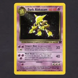 Dark Alakazam - 1/82 - Pokemon Team Rocket Unlimited Holo Rare Card WOTC LP + NM - Image 1