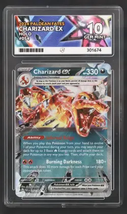 Pokemon TCG Charizard ex 054/091 Paldean Fates 2024 Holo ACE 10 - Image 1