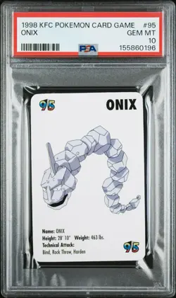 Snorlax Scyther Onix Ivysaur Pokemon Cards Trading Card Game Mini KFC 1998 PSA - Image 5