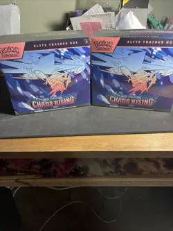 Pokemon TCG Chaos Rising Elite Trainer Box ETB Factory Sealed Lot Of 2 - Image 1
