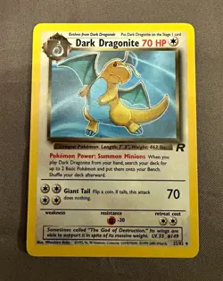 Pokemon TCG Dark Dragonite Team Rocket 22/82 1st Ed Rare Regular EN 2000 70HP - Image 1