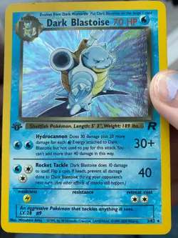 1st Edition Dark Blastoise 3/82 Team Rocket 2000 Holo Rare WOTC Pokemon TCG - LP - Image 1