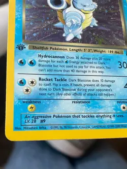 1st Edition Dark Blastoise 3/82 Team Rocket 2000 Holo Rare WOTC Pokemon TCG - LP - Image 2