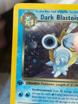 1st Edition Dark Blastoise 3/82 Team Rocket 2000 Holo Rare WOTC Pokemon TCG - LP - Image 3