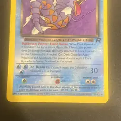 2000 Pokemon TCG Team Rocket Dark Gyarados 25/82 Non Holo Rare WOTC - NM - Image 2