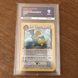 Pokemon Dark Dragonite Holo 1st Edition Team Rocket 5/82 ACE 9 MINT (Low Pop) - Image 1