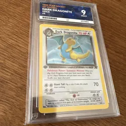 Pokemon Dark Dragonite Holo 1st Edition Team Rocket 5/82 ACE 9 MINT (Low Pop) - Image 4