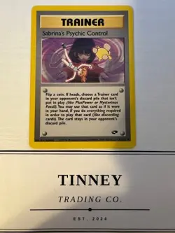 Pokemon Sabrina's Psychic Control 121/132 Gym Challenge WOTC Vintage NM - Image 1