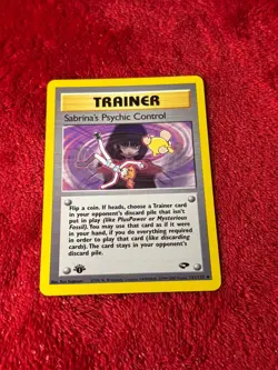 1st Edition Sabrina's Psychic Control 121/132 Gym Challenge Pokemon Card Lp - Image 1