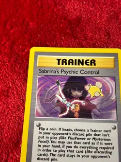 1st Edition Sabrina's Psychic Control 121/132 Gym Challenge Pokemon Card Lp - Image 3