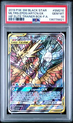 Moltres & Zapdos & Articuno - Hidden Fates ETB Promo - SM210 - PSA 10 - Image 1
