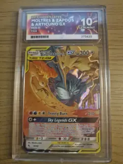 Pokemon TCG Moltres & Zapdos & Articuno GX Hidden Fates Card 44/68 Ace 10 - Image 1