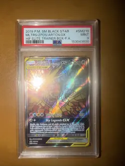 Pokemon TCG Moltres Zapdos Articuno GX SM210 Hidden Fate Promo PSA 9 - Image 2