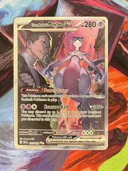 Pokemon TCG Team Rocket's Mewtwo ex 231/182 SV10 Destined Rivals SIR Holo EN - Image 1