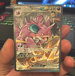 Pokemon TCG Team Rocket's Nidoking ex Special Illustration Rare Holo 233/182 - Image 1