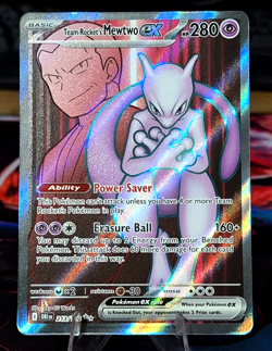 Team Rocket’s Mewtwo EX 213/182 Ultra Rare Destined Rivals Pokemon NM-MINT 🌟 - Image 1