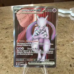 Team Rocket's Mewtwo ex 213/182 Destined Rivals Ultra Rare NM - Image 1