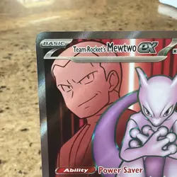 Team Rocket's Mewtwo ex 213/182 Destined Rivals Ultra Rare NM - Image 3