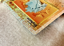 2002 Vintage Pokemon Rhyhorn 90/110 Legendary Collection Firework Rev Holo Card - Image 5