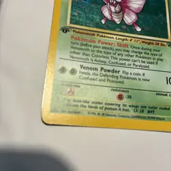 Pokemon Venomoth Jungle Holo Rare Nintendo 1st Edition 13/64 English 1999 70 HP - Image 5