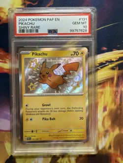 2024 POKEMON PAF EN-PALDEAN FATES SHINY RARE #131 PIKACHU PSA 10 - Image 1