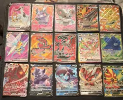 Pokemon TCG Mixed Sets Foil Full Art 15-Card Lot Arceus V ex Yveltal Cinccino NM - Image 1