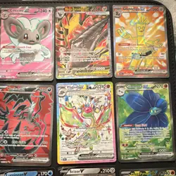 Pokemon TCG Mixed Sets Foil Full Art 15-Card Lot Arceus V ex Yveltal Cinccino NM - Image 4