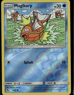 Magikarp Common Hidden Fates 15/68 Water Reverse Holo Pokemon Card - Image 1
