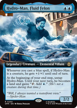Hydro-Man, Fluid Felon 0250 ~ **Foil ~ Extended Art** Rare MTG Marvel Spider-Man - Image 1