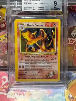 2000 Pokemon Gym Challenge Blaine’s Charizard 2/132 Holo BGS 9 Mint W/2-9.5 Subs - Image 1