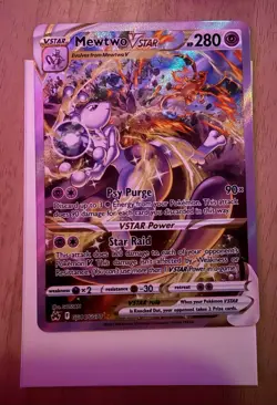 Mewtwo VSTAR GG44/GG70 Crown Zenith Full Art Holo Pokemon Card Mint Condition - Image 2