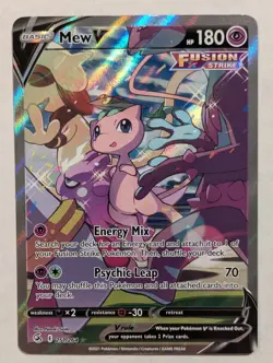 Pokemon TCG Fusion Strike Holo Mew V Alt Art Ultra Rare Card 251/264 NM Fresh NM - Image 1