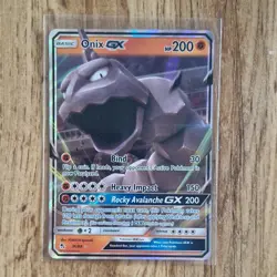 Pokemon TCG Onix GX 36/68 Full Art Holo Rare Card Hidden Fates Mint Condition NM - Image 1