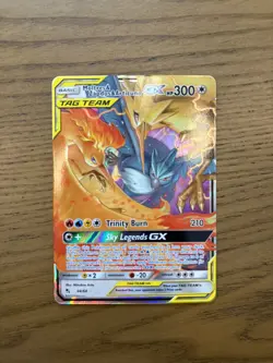 Moltres & Zapdos & Articuno GX Tag Team 44/68 Hidden Fates Ultra Rare Pokemon NM - Image 1