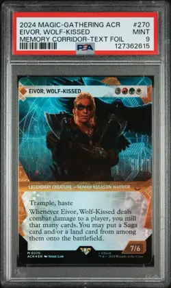 PSA 9 MINT MTG 2024 Eivor Wolf-Kissed Showcase Textured Foil Assassin's Creed 🔥 - Image 1