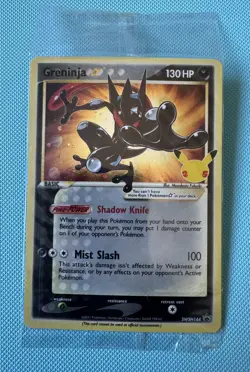 Pokemon TCG Greninja Gold Star Promo SWSH144 25th Celebrations ETB Card Sealed - Image 1