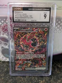 Pokemon TCG CGC 9 2025 Oricorio Ex Black Star Promo 024 UPC Promo Card - Image 1