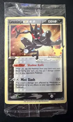 Pokemon Greninja TCG Gold Star Holo Card SWSH144 25th Celebrations Promo, Sealed - Image 1